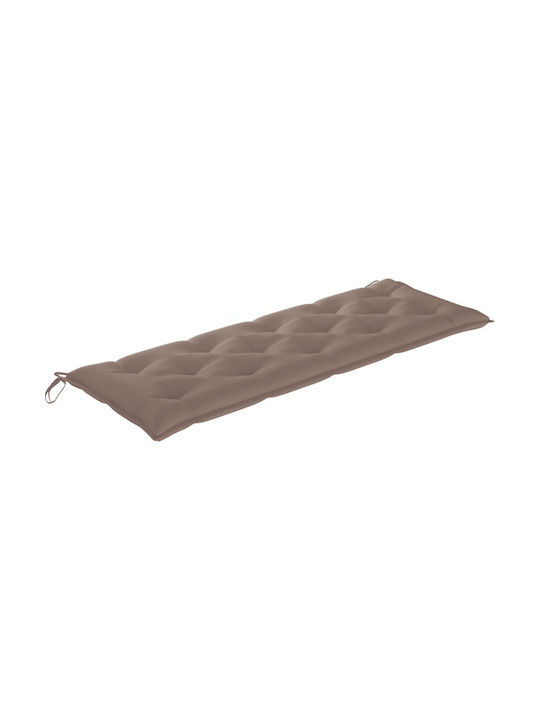 vidaXL Garden Swing Cushion with Backrest Taupe 150x50 cm