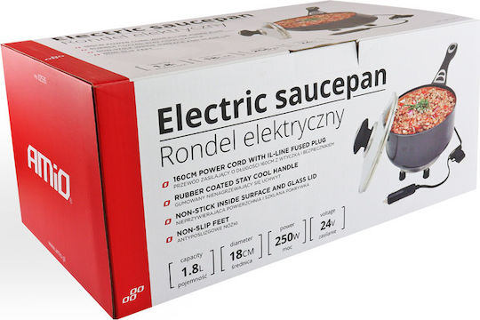 AMiO Camping-Kochutensilien Elektrokessel mit Zigarettenanzünder-Fis 24V 250W 1,9l 1900ml