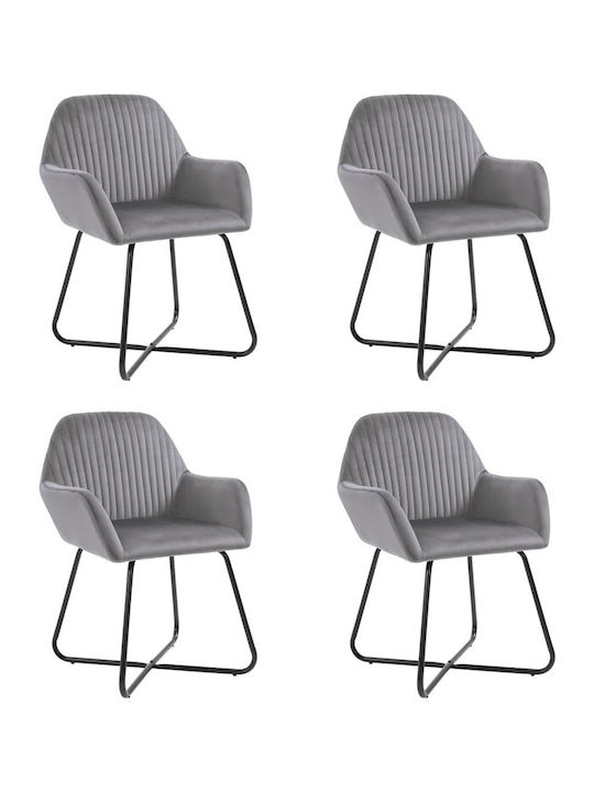 Stühle Speisesaal Gray 4Stück 61x61x84cm