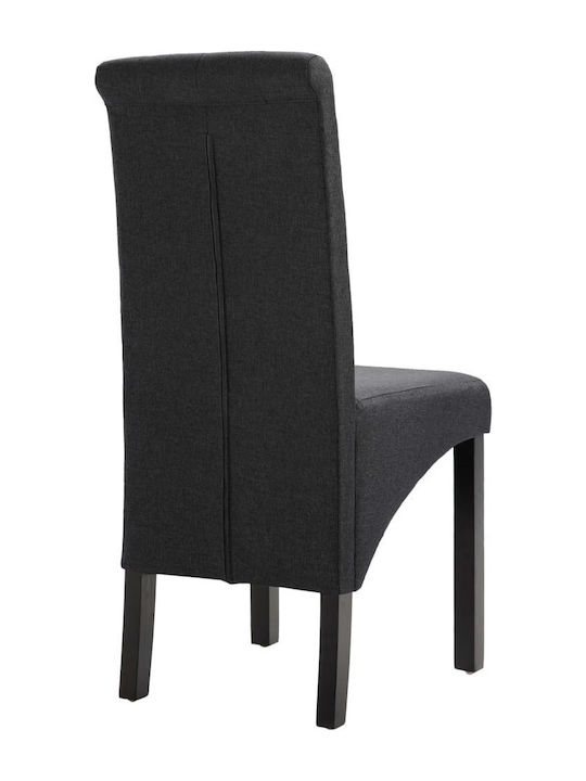 Dining Room Fabric Chair Dark Grey 42x57x95cm 4pcs