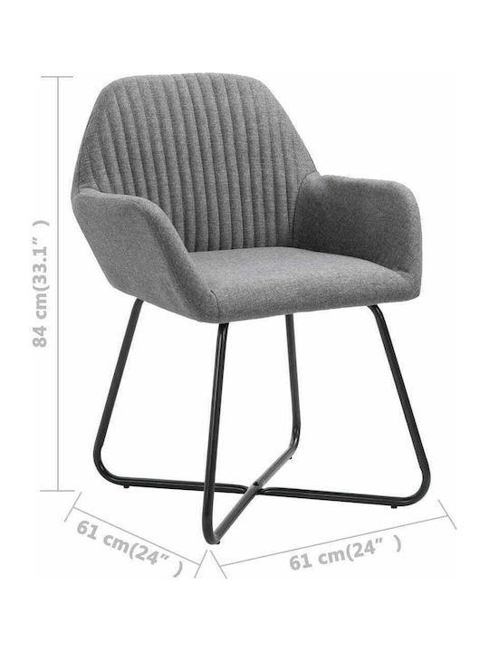 Stühle Speisesaal Dark Grey 4Stück 61x61x84cm