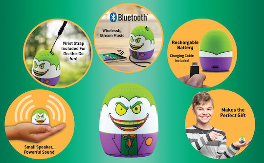 eKids Joker Ηχείο Bluetooth με Διάρκεια Μπαταρίας έως 3 ώρες Μωβ