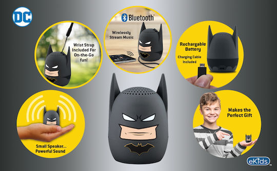 eKids Batman Ηχείο Bluetooth Γκρι