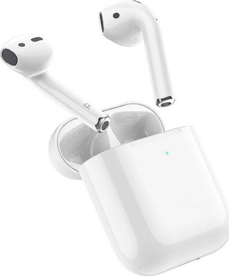 Borofone BW01 Plus Earbud Bluetooth Handsfree Earphones with Charging Case Whitά