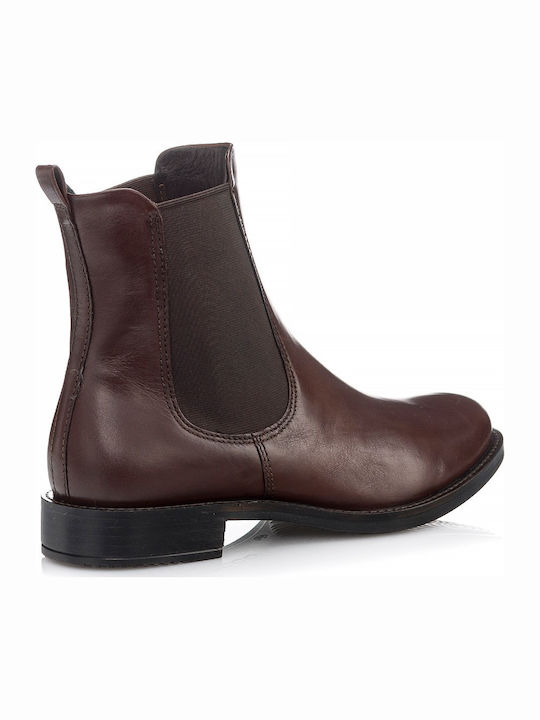 Leder Stiefeletten Damen Braun
