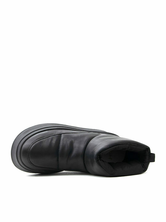 Maxi Bis Leder Stiefeletten Damen Schwarz