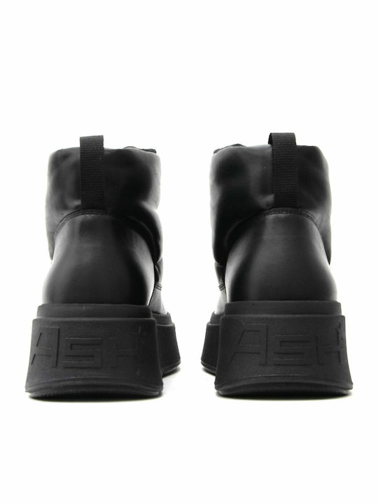 Maxi Bis Leder Stiefeletten Damen Schwarz