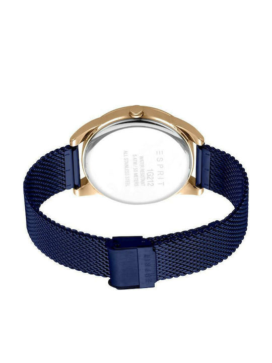 Esprit Ceas Barbati 42mm cu Brățară din Metal Albastră