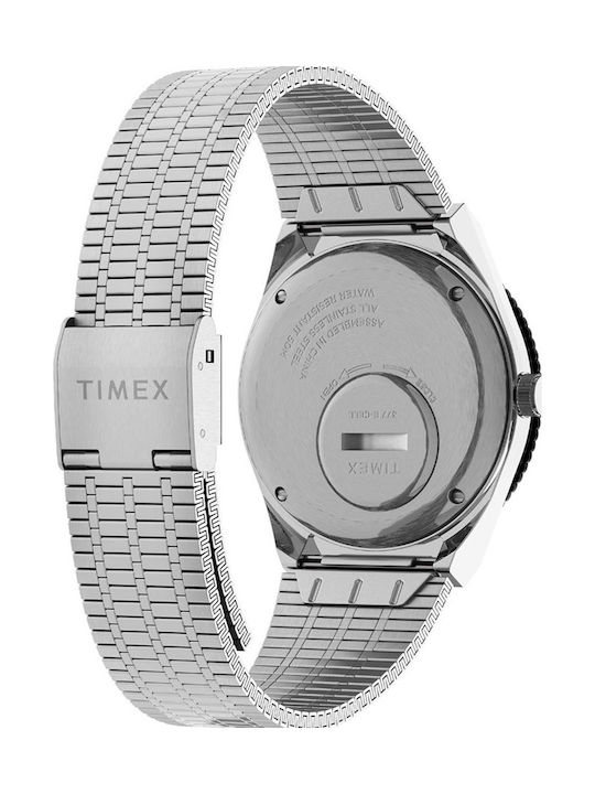 Timex Reissue Ανδρικό Ρολόι 38mm Μπαταρίας με Ασημί Μεταλλικό Μπρασελέ