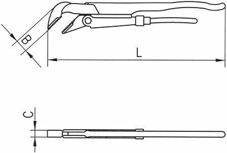 Wurth Plumbing Pliers 1" 314mm 45°