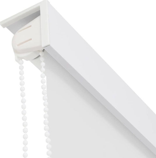 vidaXL Κουρτίνα Μπάνιου Υφασμάτινη Ρολό 140x240 cm Λευκό