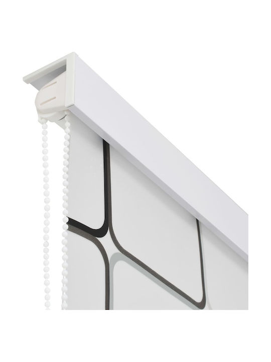 vidaXL Fabric Shower Roller Curtain 120x240cm Λευκό