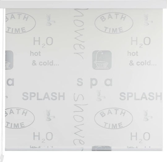 vidaXL Fabric Shower Roller Curtain 80x240cm Λευκό