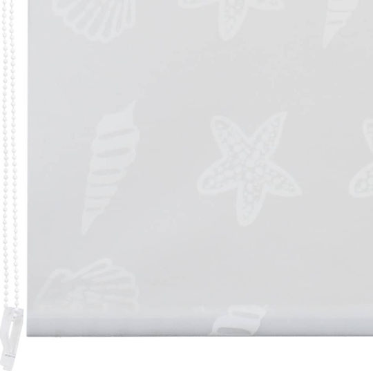 vidaXL Κουρτίνα Μπάνιου Υφασμάτινη Ρολό 100x240 cm Λευκό