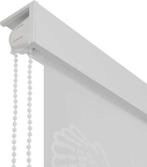 vidaXL Κουρτίνα Μπάνιου Υφασμάτινη Ρολό 100x240 cm Λευκό