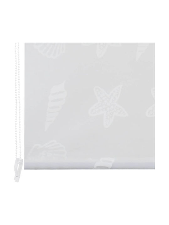 vidaXL Κουρτίνα Μπάνιου Υφασμάτινη Ρολό 80x240 cm Λευκό