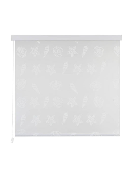 vidaXL Κουρτίνα Μπάνιου Υφασμάτινη Ρολό 80x240 cm Λευκό