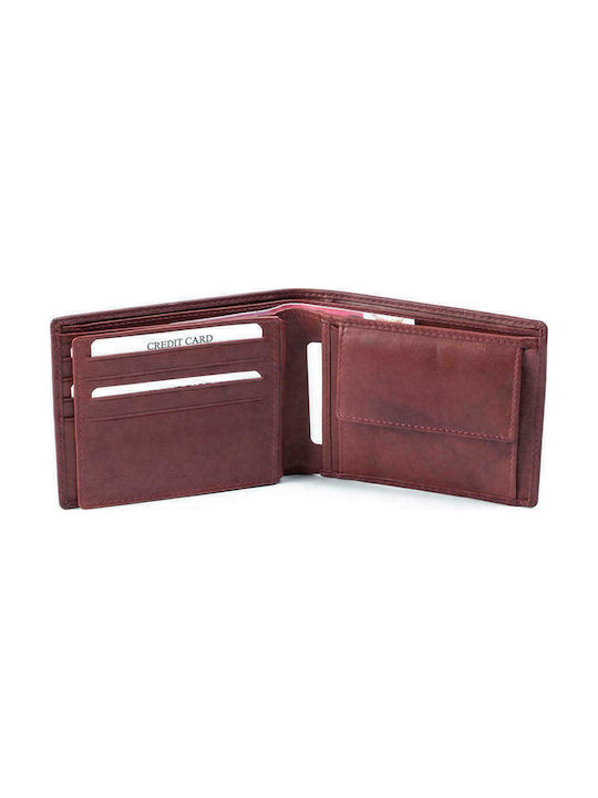AN Leather Men's Wallet Classic Burgundy