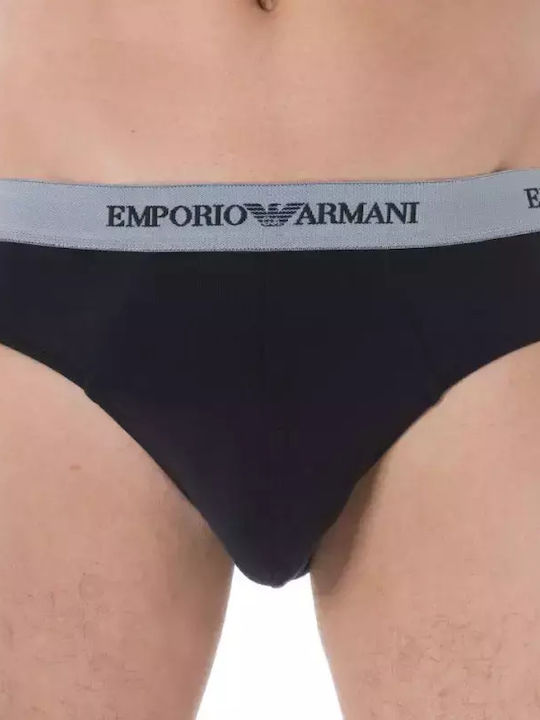 Emporio Armani Ανδρικά Σλιπ Μαύρο / Γκρι Μονόχρωμα 2Pack