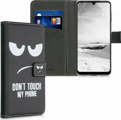 KWmobile Don't Touch My Phone Wallet Δερματίνης White / Black (Galaxy A22 4G)