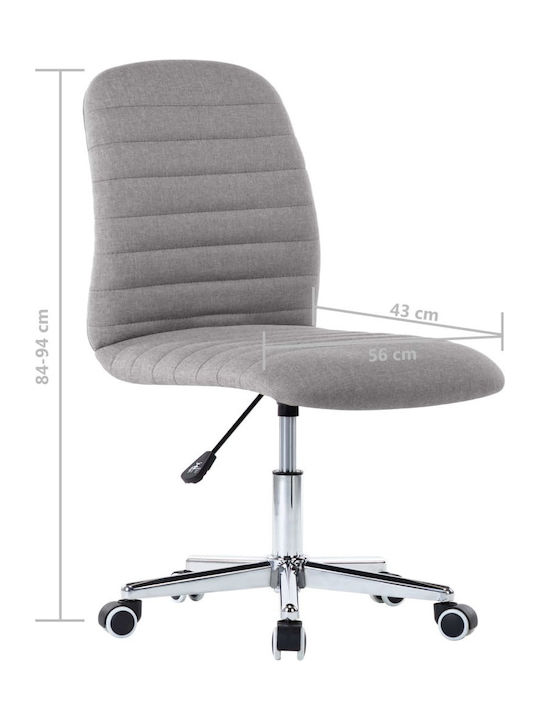Rotating Chair Visitor with Wheels in Gray Color 56x43x84cm 4pcs