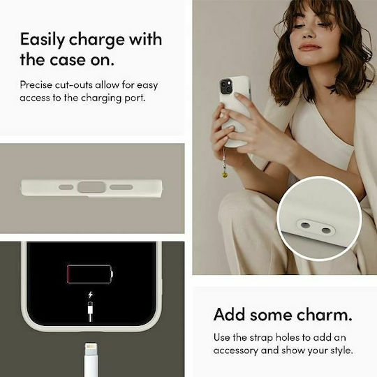 Spigen Cyrill Color Brick Back Cover Silicon 2mm Crem (iPhone 13)