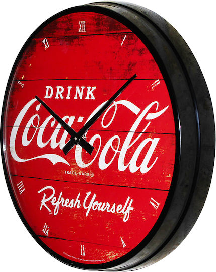 Nostalgic Art Coca-cola Wall Clock Metallic Red Ø31cm