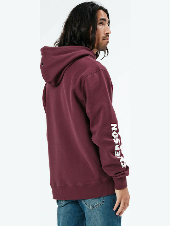 Emerson Men's Sweatshirt with Hood & Pockets Wine