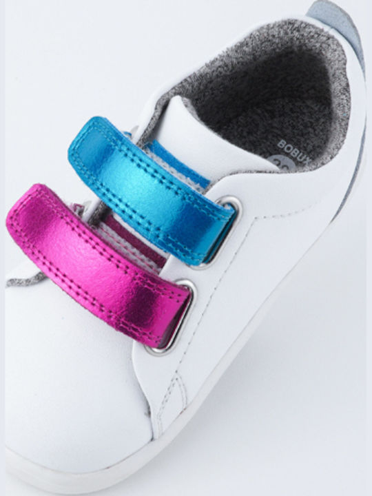 Step Up Grass Court Παιδικά Sneakers με Σκρατς Λευκά