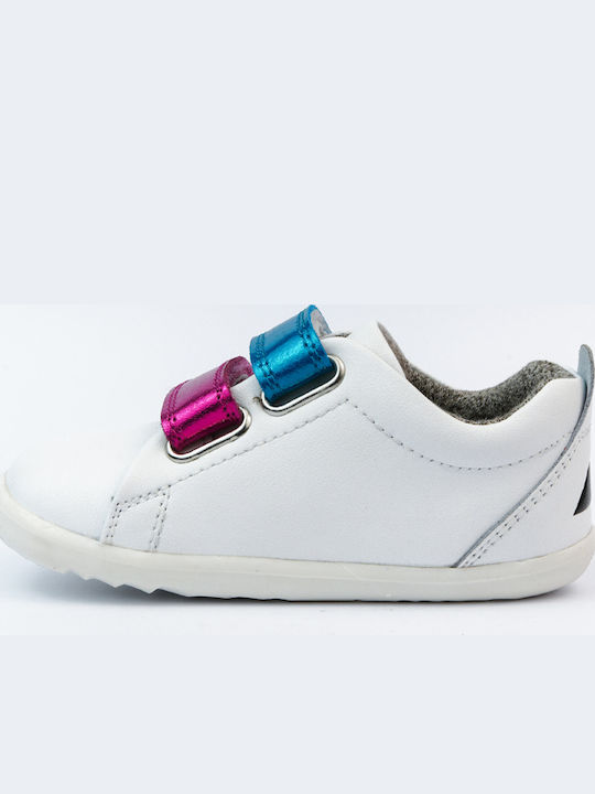 Step Up Grass Court Παιδικά Sneakers με Σκρατς Λευκά