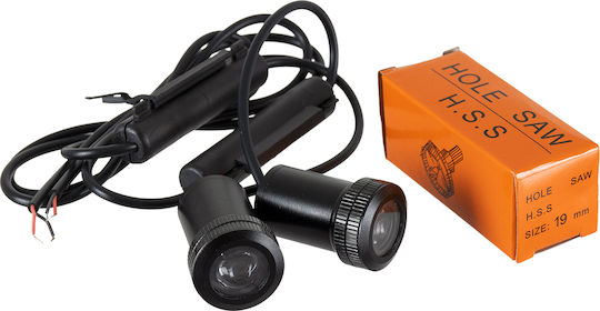 GloboStar Car Door Projectors Car Brand Projector Bmw Led Cree XHP35 3W 240lm 120° DC 12V IP20 Cool White 6000K with Logo Bmw