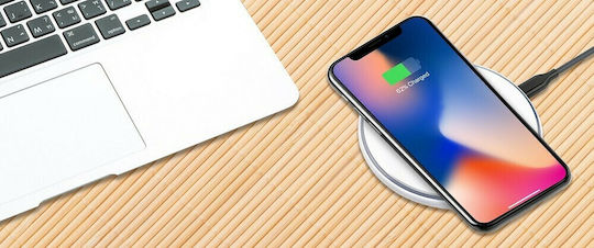 Promate Incarcător Wireless (Qi Pad) 10W Alb AuraPad-3
