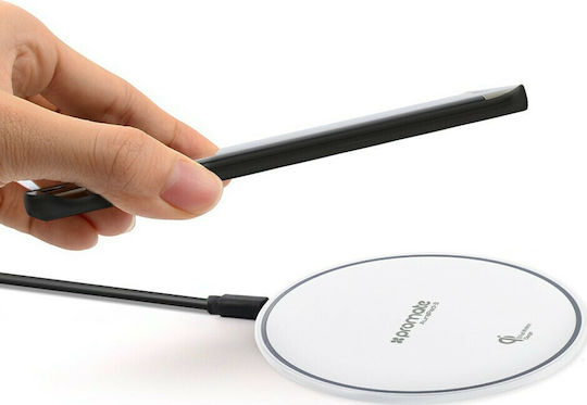 Promate Incarcător Wireless (Qi Pad) 10W Alb AuraPad-3
