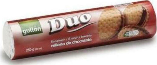 Gullon Biscuits Duo With Filling Chocolate 1pcs 250gr