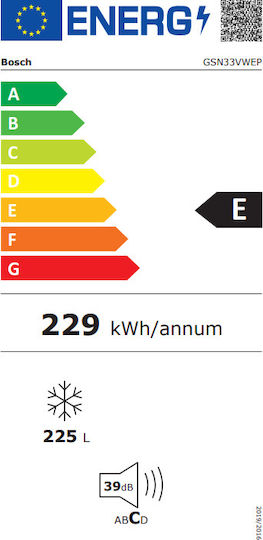 Bosch Όρθιος Καταψύκτης 225lt NoFrost
