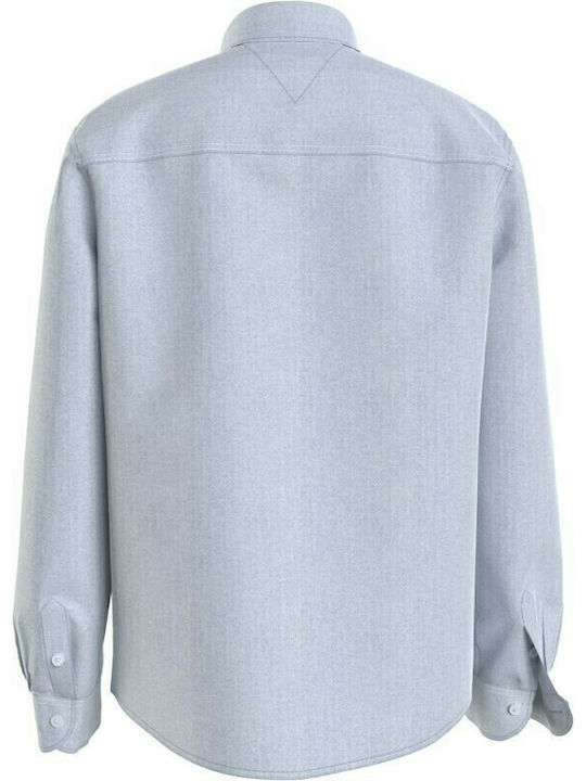 Tommy Hilfiger Copii Monocrom Cămașă Cu mânecă lungă Albastru deschis Oxford