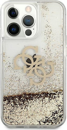 Guess Logo Back Cover Πλαστικό Χρυσό (iPhone 13 Pro)