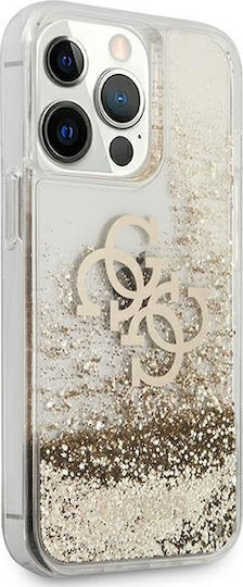 Guess Logo Back Cover Πλαστικό Χρυσό (iPhone 13 Pro)