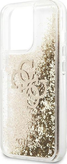 Guess Logo Back Cover Πλαστικό Χρυσό (iPhone 13 Pro)