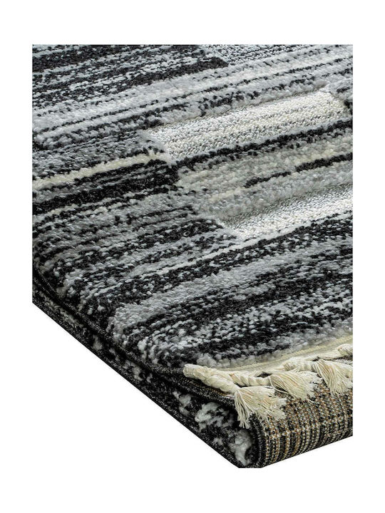 Madi Street Covor Rectangular cu franjuri Gri