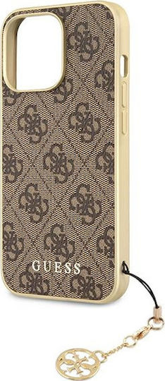 Guess Umschlag Rückseite Stoff Braun (iPhone 13 Pro)