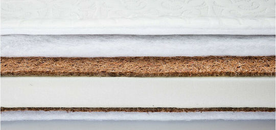 Sensillo Crib Mattress with Coconut Fiber 70x140+70cm