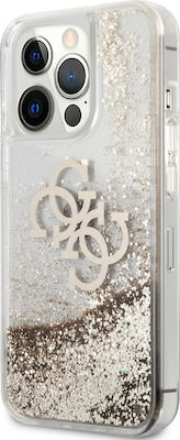 Guess 4G Big Liquid Glitter Back Cover Πλαστικό Χρυσό (iPhone 13 Pro Max)