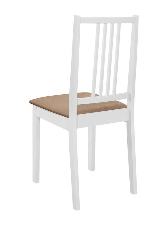 Dining Room Wooden Chair Λευκό 40x49x88.5cm 6pcs