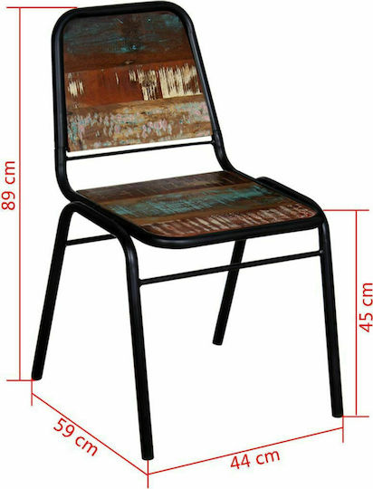 Dining Room Wooden Chair 44x59x89cm 2pcs
