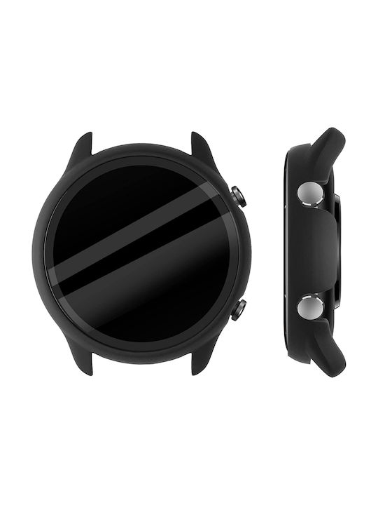 KWmobile 2-Pack Plastic Case with Glass in Black color for Amazfit GTR 2e