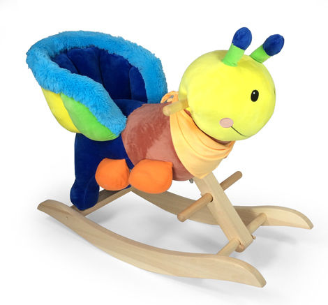 Avra Toys Magia Fabric Rocking Toy Caterpillar with Music Multicolour