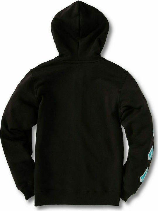 VOLCOM BOYS ICONIC STONE ZIP HOODIE BLACK