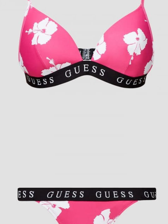 Bikini Triunghi Floral Fuchsia
