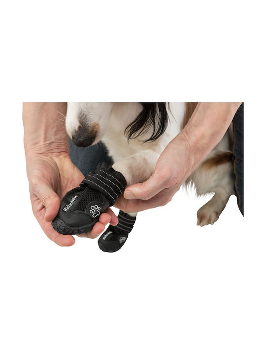 Trixie Walker Active Shoes Dog with Velcro Black 2 pieces in Black Color